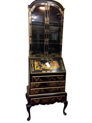 Oriental Style Lighted Secretary Desk Sold Bohemian S