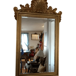 Vintage Shell Mirror with Beveled Glass