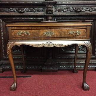 burl walnut tea table