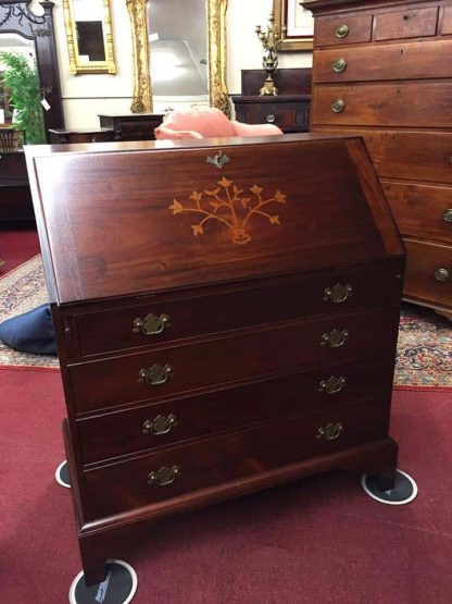 inlaid wood desk