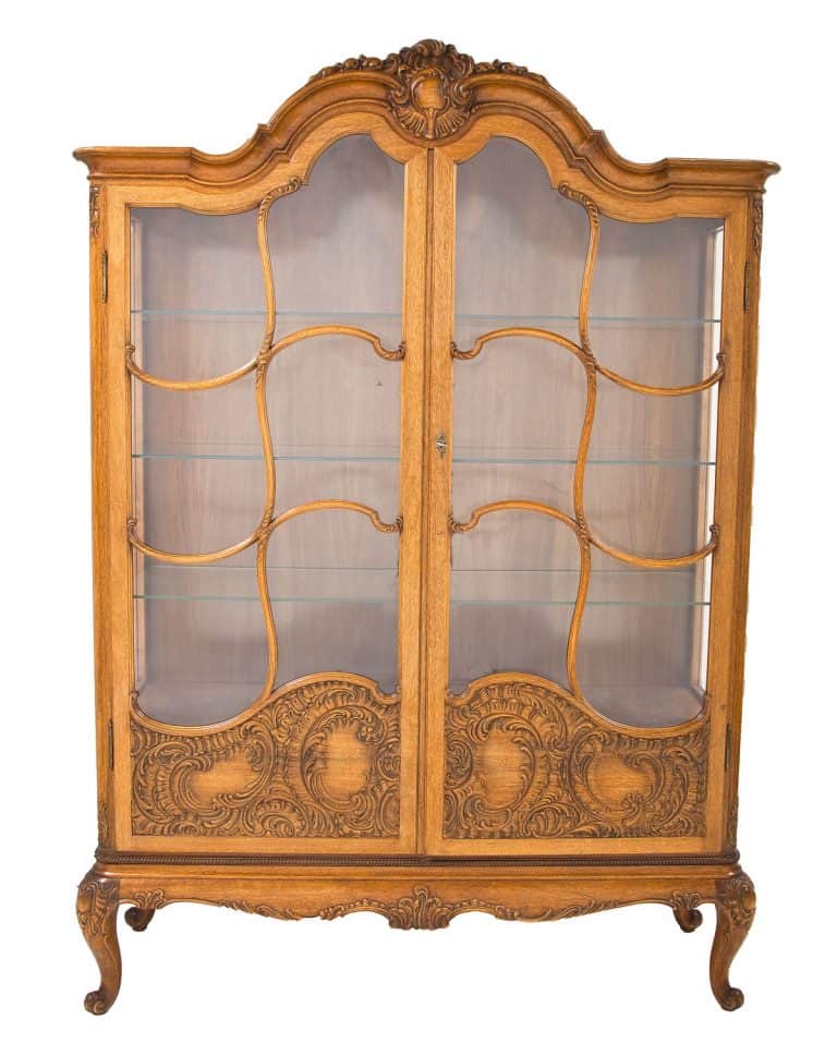 Antique Fruitwood Art Nouveau Cabinet