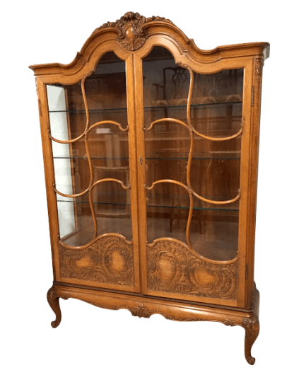 Antique Fruitwood Art Nouveau Cabinet