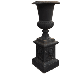 antique cast iron garden urn