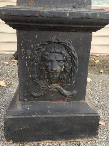 Grand Cast Iron Garden Urn Base