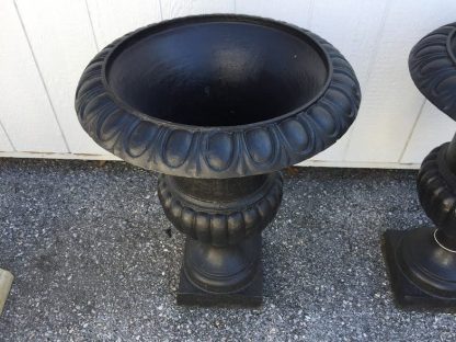 black garden planters