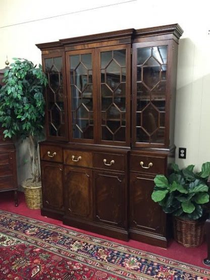 vintage breakfront cabinet