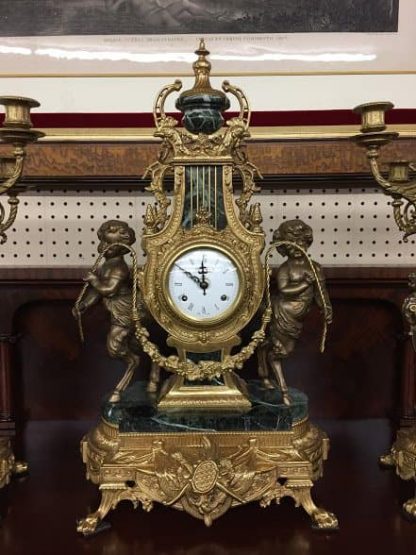 Italian Mantel Clock and Candelabra set