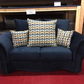 blue loveseat