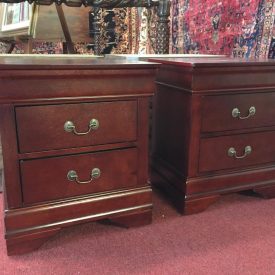 cherry finish nightstands