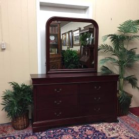 cherry dresser with mirror