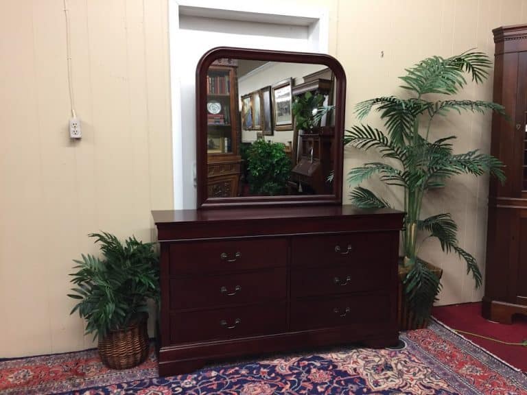 cherry dresser with mirror