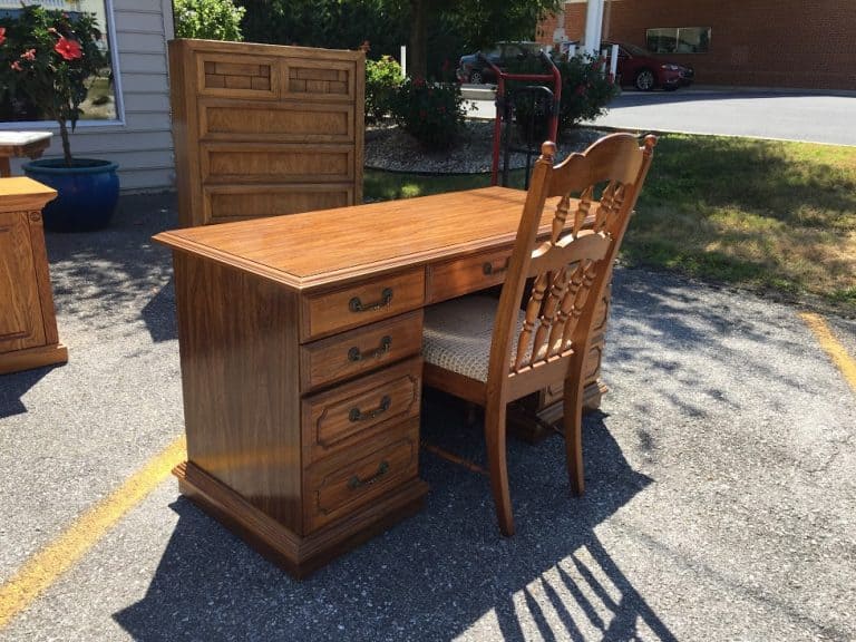 desk and chair