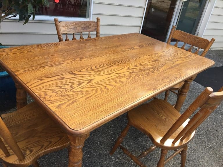 oak table and chair set