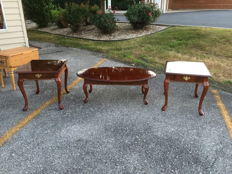 cherry coffee table set