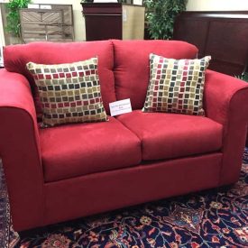 red loveseat