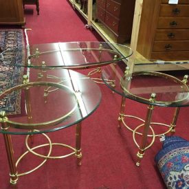 glass coffee table set