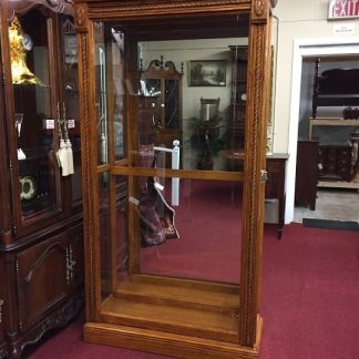 oak curio cabinet