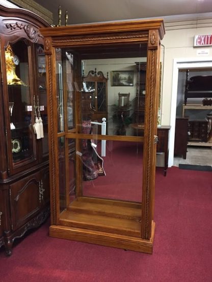 oak curio cabinet