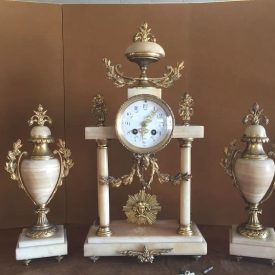 antique french clock set