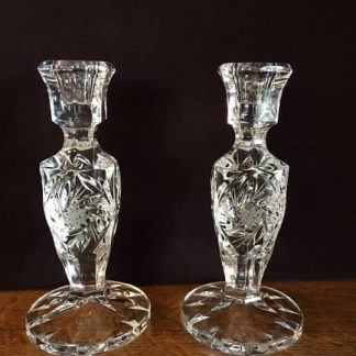 cut glass candlesticks