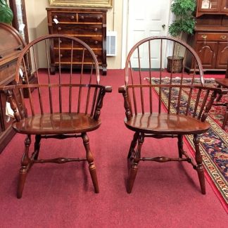 hitchcock cherry bow-back arm chairs