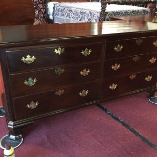 mahogany six drawer dresser