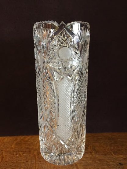 cut glass crystal vase