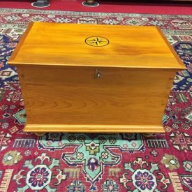 cherry inlaid box with lock