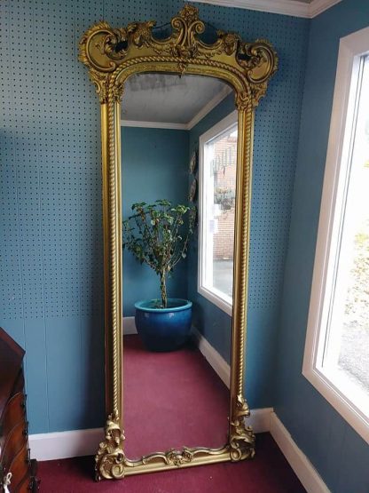 antique carved gilded mirror