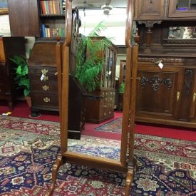 stickley cherry cheval mirror