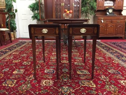 Biggs Mahogany Inlaid Pembroke Tables