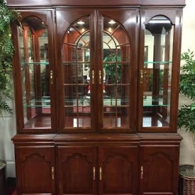 harden cherry china cabinet