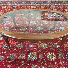 Pennsylvania house glass top coffee table