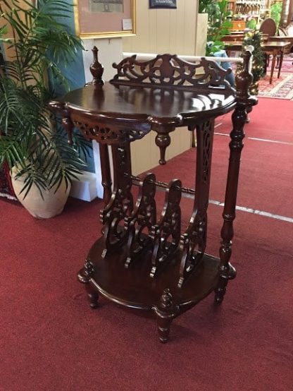 mahogany carved hall stand