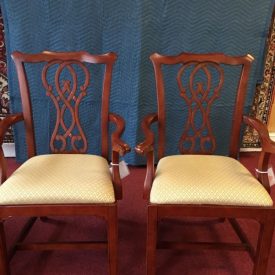 Chippendale Style arm chairs