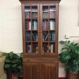 custom made walnut bookcase