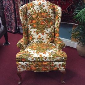 Wing Back Chair with Pheasant