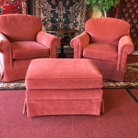 Henredon Chair and Ottoman Set