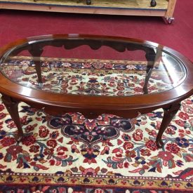 Pennsylvania House Glass Top Cherry Coffee Table