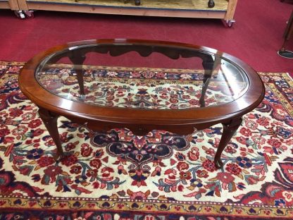 Pennsylvania House Glass Top Cherry Coffee Table