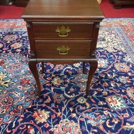 Mahogany Two Drawer End Table