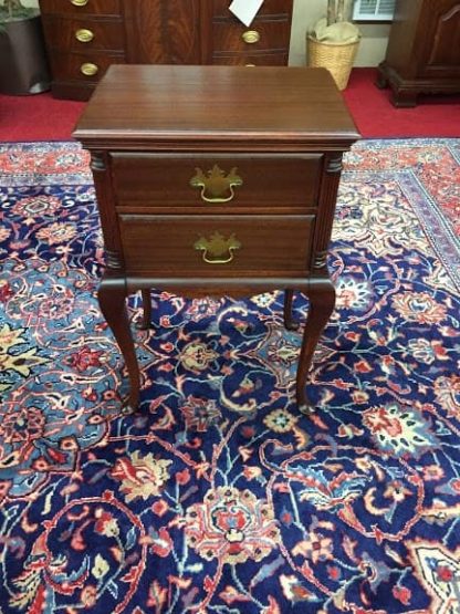 Mahogany Two Drawer End Table