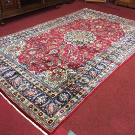 Mashad Persian Hand Knotted Room Size Rug