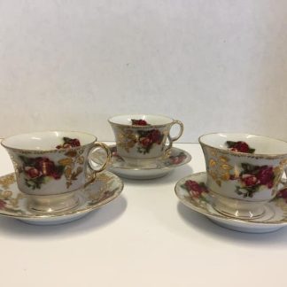 Royal Sealy China Tea Cups and Saucer Set