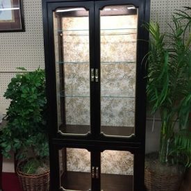 Oriental Style Lighted Curio Cabinet