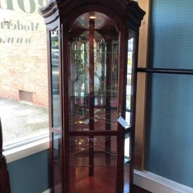 Lighted Corner Curio Cabinets ($485 each)