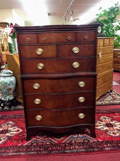 Drexel Mahogany Serpentine Chest on Chest