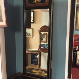 Maple and Black Decorated Mirror with Eagle