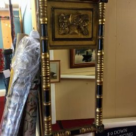 antique federal mirror with columns