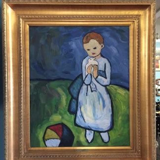 Reproduction Oil on Canvas of Picasso's "Girl with Ball"